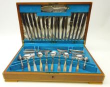 Mid 20th century Viners 'Chelsea' stainless steel canteen,