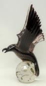 Murano glass model of an eagle in flight,