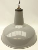 Industrial Benjamin type grey enamel centre light fitting,