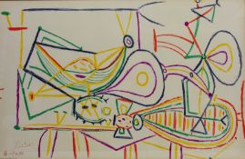 After Pablo Picasso (Spanish 1881-1973): 'Composition', lithograph pub.