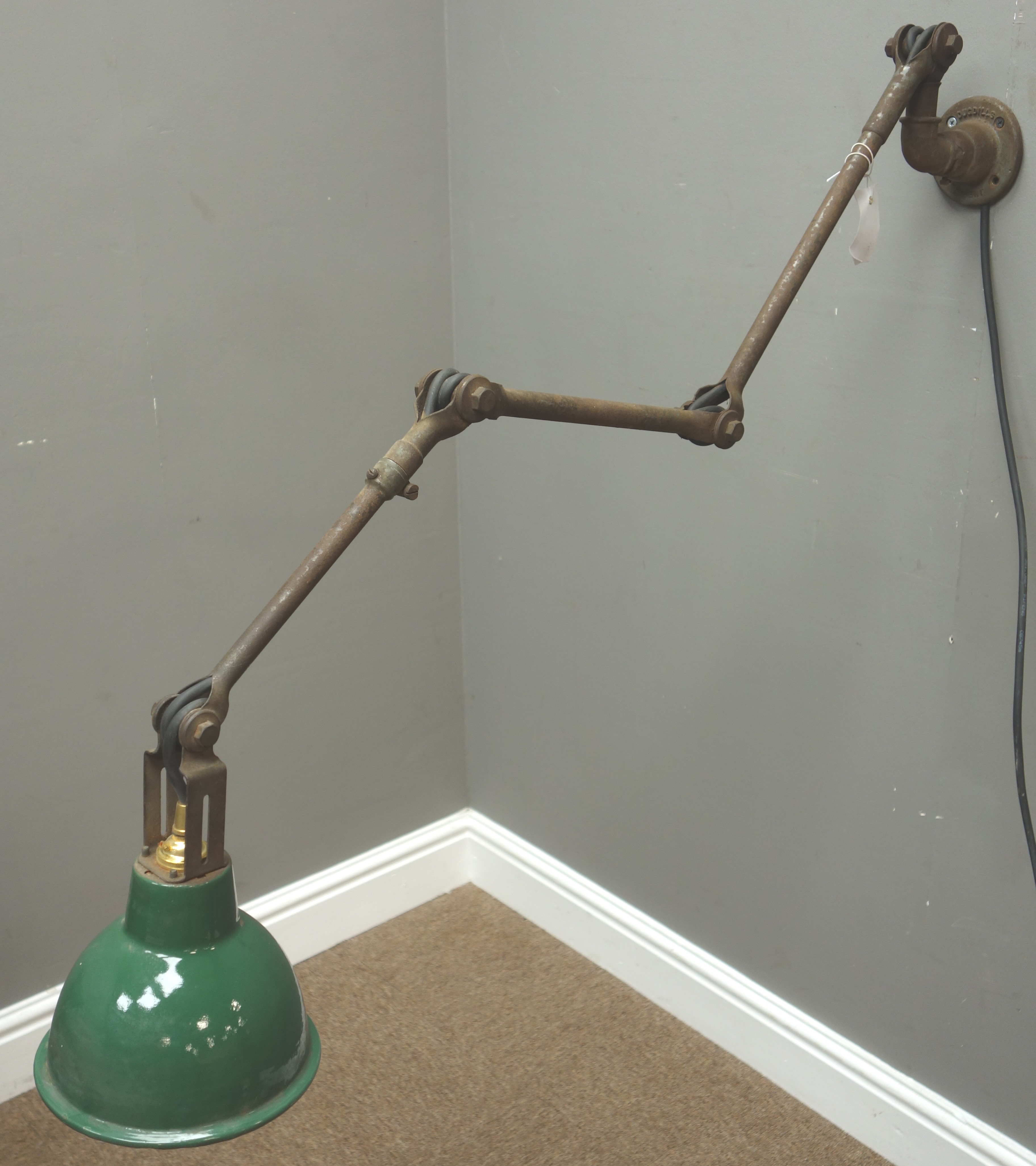 1930's/ 40's Dugdills machinist's wall/ table mounted lamp, - Image 2 of 3