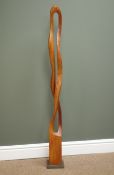Large abstract hardwood carving by Martin Cundell,