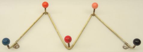 1950s/60s 'Atomic' wall hanging coat rack,