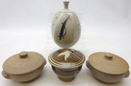 Group of studio pottery;