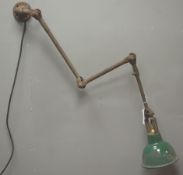 1930's/ 40's Dugdills machinist's wall/ table mounted lamp,