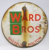Ward Bros of Sherburn Malton circular enamel sign,