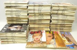 Large collection of British Vogue magazines dating from 1980-1990, mostly complete,