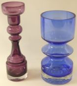 Swedish art glass vase in the style of Lindshammar,