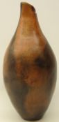 Burnished earthenware smoke fired vase, in the style of Gabriele Koch, unsigned,