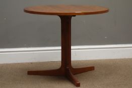 Hans C Andersen - Danish teak circular top occasional table, stamped underneath, D59cm,