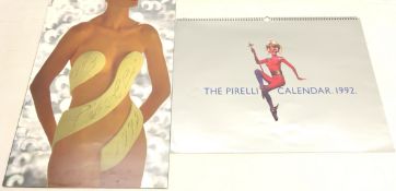 Two 1990s Pirelli calendars, 1992 & 93, with boxes,