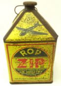 One Gallon R.O.P Zip pyramid oil drum, H28cm Condition Report <a href='//www.