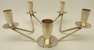 Silver-plated star shaped candle holder by Berg, Denmark,