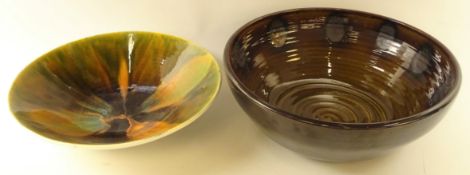 Poole pottery 'Atlantis' bowl by Jennie Haigh, impressed marks to base,