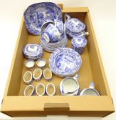 Spode 'Blue Italian' tea ware in one box Condition Report <a href='//www.