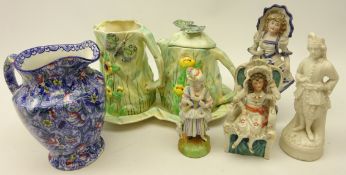 Radford 'Butterfly ware' jug and teapot on stand,