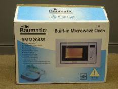 Baumatic BMM204SS built-in microwave, W59cm, H38cm,