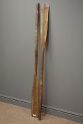 Pair vintage pine rowing oars, L152cm Condition Report <a href='//www.