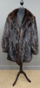 Three quarter length mink fur coat,