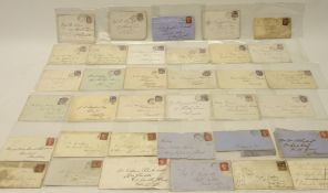 Collection of thirty-five Queen Victoria stamps on covers;