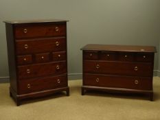 Stag Minstrel mahogany seven drawer chest (W83cm, H113cm, 47cm),