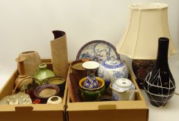 Japanese charger, large Chinese ginger jar, other Chinese stoneware, Persian style vase,