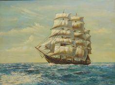 Clipper Ship at Sea,