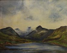 'Loch Arklet', watercolour indistinctly signed titled verso, Runswick Bay, oil signed by T.