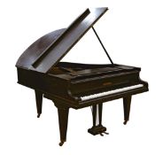 Early 20th century Bechstein model L ebonised baby grand piano, iron framed and overstrung movement,