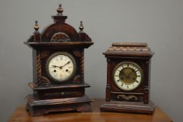 Early 20th century walnut cased mantel clock with 'H.A.