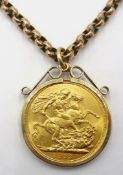 1912 gold sovereign in 9ct gold loose mount hallmarked,