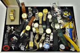 Large collection of wristwatches including Omega De Ville Quartz, Ingersoll and Casio digital,