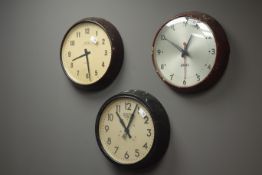 'Gents' of Leicester' circular slave clock and two 'Smiths' slave clocks