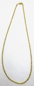 Gold Singapore chain necklace tested 18 - 22ct, approx 7.