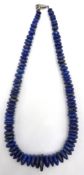 Lapis lazuli bead necklace,