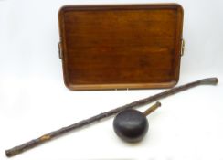 Lignum vitae oak handled saddle makers maul,