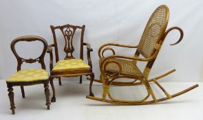 Reproduction miniature Chippendale style armchair, acanthus carved with pierced splat,