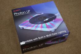 ION Photon LP Turntable with USB and built-in multi-colour lighting