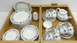 Royal Doulton 'Burgundy' dinner and tea service, twelve place settings,