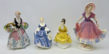 Two Royal Doulton figures 'Coralie HN 2307' and 'Hilary HN 2335',