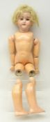 Armand Marseille bisque head doll, with composite jointed body, impressed 390, A6M,