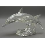 Swarovski crystal Dolphin group 'Lead Me' Annual Edition 1990, boxed with certificate,