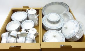 Noritake 'Blue Hill' pattern tea and dinner service for six persons,