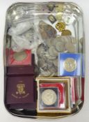 Collection of mostly Great British coins including; King George V 1919 half crown,