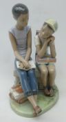 Large Lladro figure 'School Chums' no.