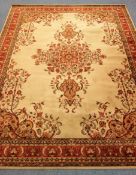 Wilton carpet, Persian pattern on a beige ground,