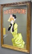 French Théâtrophone advertising mirror,