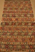 20th century Kilim rug, geometric design, multi-colour ground,