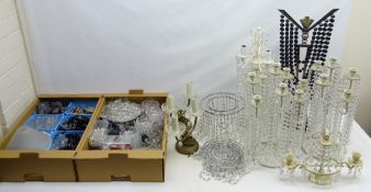 Quantity of glass beads and cut glass chandelier drops etc,