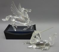 Swarovski crystal model 'The Unicorn' Annual Edition 1996, from the 'Fabulous Creatures' collection,